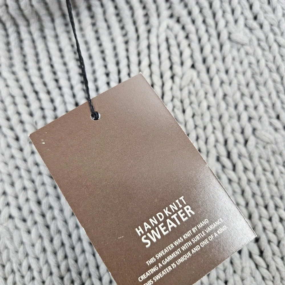 Vintage J. Crew Rollneck Handknit Sweater Gray Fisherman NWT Oarsman L